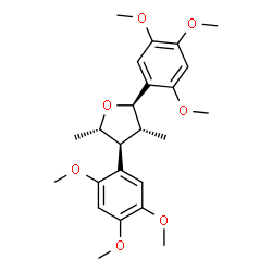 ChemSpider 2D Image | (2S,3S,4R,5R)-2,4-Dimethyl-3,5-bis(2,4,5-trimethoxyphenyl)tetrahydrofuran | C24H32O7
