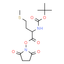 ChemSpider 2D Image | 2,5-Dioxo-1-pyrrolidinyl N-{[(2-methyl-2-propanyl)oxy]carbonyl}methioninate | C14H22N2O6S