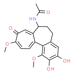 ChemSpider 2D Image | N-(2,3-Dihydroxy-1,10-dimethoxy-9-oxo-5,6,7,9-tetrahydrobenzo[a]heptalen-7-yl)acetamide | C20H21NO6