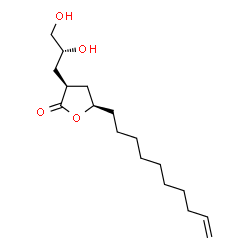 ChemSpider 2D Image | (3S,5R)-5-(9-Decen-1-yl)-3-[(2R)-2,3-dihydroxypropyl]dihydro-2(3H)-furanone | C17H30O4