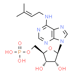 ChemSpider 2D Image | N 6-isopentenyladenosine 5ʹ-monophosphate | C15H22N5O7P