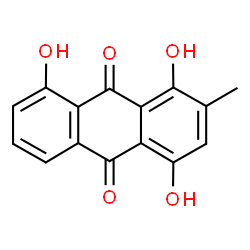 ChemSpider 2D Image | 1,4,8-Trihydroxy-2-methyl-9,10-anthraquinone | C15H10O5