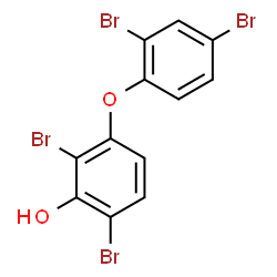 ChemSpider 2D Image | 2,6-Dibromo-3-(2,4-dibromophenoxy)phenol | C12H6Br4O2
