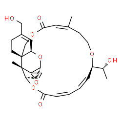 ChemSpider 2D Image | (1'R,2S,3'R,8'R,12'Z,17'R,18'Z,20'Z,24'R,25'S)-17'-[(1R)-1-Hydroxyethyl]-5'-(hydroxymethyl)-13',25'-dimethyl-11'H,22'H-spiro[oxirane-2,26'-[2,10,16,23]tetraoxatetracyclo[22.2.1.0~3,8~.0~8,25~]heptacos
a[4,12,18,20]tetraene]-11',22'-dione | C29H38O9