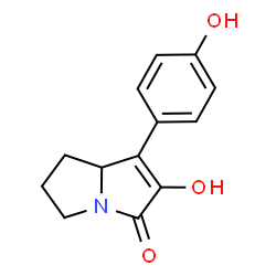 ChemSpider 2D Image | 2-Hydroxy-1-(4-hydroxyphenyl)-5,6,7,7a-tetrahydro-3H-pyrrolizin-3-one | C13H13NO3