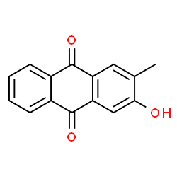 ChemSpider 2D Image | 2-HYDROXY-3-METHYLANTHRAQUINONE | C15H10O3