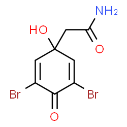ChemSpider 2D Image | dibromo-acetamido-hydroxy-cyclohexadieno | C8H7Br2NO3