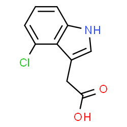 ChemSpider 2D Image | 4-Chloroindole-3-acetic acid | C10H8ClNO2