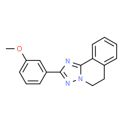 ChemSpider 2D Image | 5,6-Dihydro-2-(3-Methoxyphenyl)-S-Triazolo(5,1-A)Isoquinoline | C17H15N3O
