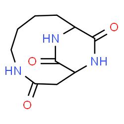 ChemSpider 2D Image | 4,10,12-Triazabicyclo[7.2.2]tridecane-3,11,13-trione | C10H15N3O3