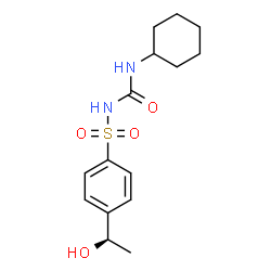 ChemSpider 2D Image | N-(Cyclohexylcarbamoyl)-4-[(1R)-1-hydroxyethyl]benzenesulfonamide | C15H22N2O4S