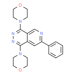 ChemSpider 2D Image | 1,4-dimorpholino-7-phenylpyrido(3,4-d)pyridazine | C21H23N5O2