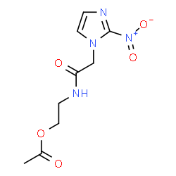 ChemSpider 2D Image | 2-{[(2-Nitro-1H-imidazol-1-yl)acetyl]amino}ethyl acetate | C9H12N4O5