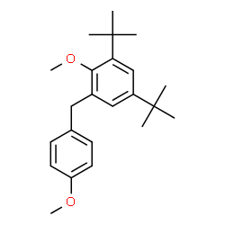 ChemSpider 2D Image | 2-Methoxy-1-(4-methoxybenzyl)-3,5-bis(2-methyl-2-propanyl)benzene | C23H32O2