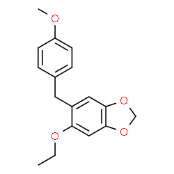ChemSpider 2D Image | 5-Ethoxy-6-(4-methoxybenzyl)-1,3-benzodioxole | C17H18O4