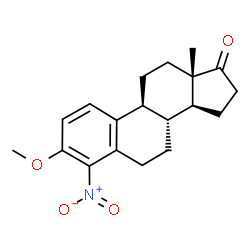 ChemSpider 2D Image | 3-Methoxy-4-nitroestra-1,3,5(10)-trien-17-one | C19H23NO4