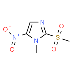 ChemSpider 2D Image | 1-Methyl-2-(methylsulfonyl)-5-nitro-1H-imidazole | C5H7N3O4S