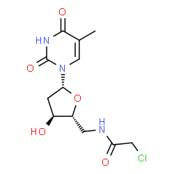 ChemSpider 2D Image | 5'-[(Chloroacetyl)amino]-5'-deoxythymidine | C12H16ClN3O5