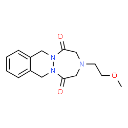 ChemSpider 2D Image | 3-(2-methoxy-ethyl)-2,3,4,5,7,12-hexahydro-1H-(1,2,5)triazepino(1,2-b)phthalazin-1,5-dione | C15H19N3O3