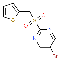ChemSpider 2D Image | 5-Bromo-2-[(2-thienylmethyl)sulfonyl]pyrimidine | C9H7BrN2O2S2