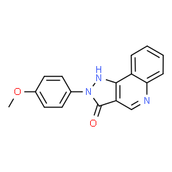 ChemSpider 2D Image | 2-(4-Methoxyphenyl)-1,2-dihydro-3H-pyrazolo[4,3-c]quinolin-3-one | C17H13N3O2