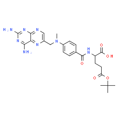 ChemSpider 2D Image | 2-[(4-{[(2,4-Diamino-6-pteridinyl)methyl](methyl)amino}benzoyl)amino]-5-[(2-methyl-2-propanyl)oxy]-5-oxopentanoic acid | C24H30N8O5