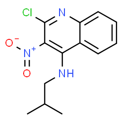 ChemSpider 2D Image | 2-Chloro-N-isobutyl-3-nitro-4-quinolinamine | C13H14ClN3O2