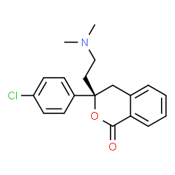 ChemSpider 2D Image | (3R)-3-(4-Chlorophenyl)-3-[2-(dimethylamino)ethyl]-3,4-dihydro-1H-isochromen-1-one | C19H20ClNO2