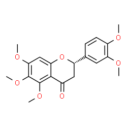 ChemSpider 2D Image | (2S)-2-(3,4-Dimethoxyphenyl)-5,6,7-trimethoxy-2,3-dihydro-4H-chromen-4-one | C20H22O7