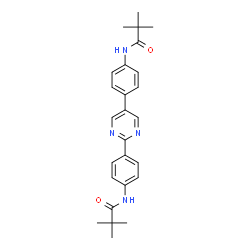 ChemSpider 2D Image | N,N'-(2,5-Pyrimidinediyldi-4,1-phenylene)bis(2,2-dimethylpropanamide) | C26H30N4O2
