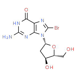 ChemSpider 2D Image | 8-Bromo-2'-deoxyguanosine | C10H12BrN5O4