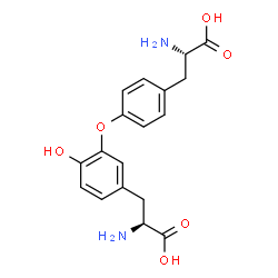ChemSpider 2D Image | (2S)-2-Amino-3-(4-{5-[(2S)-2-amino-2-carboxyethyl]-2-hydroxyphenoxy}phenyl)propanoic acid | C18H20N2O6