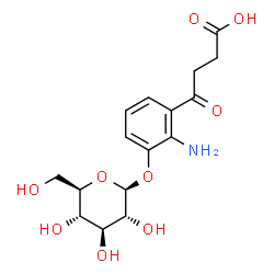ChemSpider 2D Image | 4-[2-Amino-3-(beta-D-glucopyranosyloxy)phenyl]-4-oxobutanoic acid | C16H21NO9