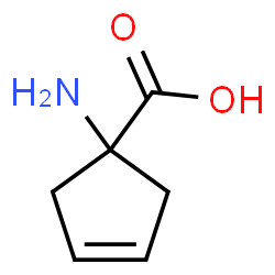 ChemSpider 2D Image | 1-Amino-cyclopent-3-enecarboxylic acid | C6H9NO2