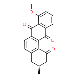 ChemSpider 2D Image | (3S)-8-Methoxy-3-methyl-3,4-dihydro-1,7,12(2H)-tetraphenetrione | C20H16O4