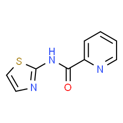 ChemSpider 2D Image | N-(1,3-Thiazol-2-yl)-2-pyridinecarboxamide | C9H7N3OS
