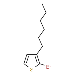 ChemSpider 2D Image | 2-Bromo-3-hexylthiophene | C10H15BrS
