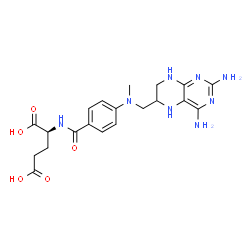 ChemSpider 2D Image | N-(4-{[(2,4-Diamino-5,6,7,8-tetrahydro-6-pteridinyl)methyl](methyl)amino}benzoyl)-L-glutamic acid | C20H26N8O5