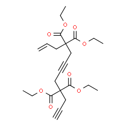 ChemSpider 2D Image | Tetraethyl 1-dodecene-6,11-diyne-4,4,9,9-tetracarboxylate | C24H32O8
