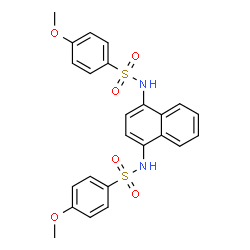 ChemSpider 2D Image | N,N'-1,4-Naphthalenediylbis(4-methoxybenzenesulfonamide) | C24H22N2O6S2