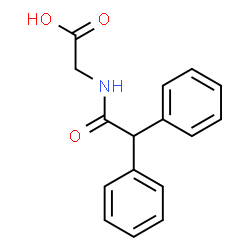 ChemSpider 2D Image | N-(Diphenylacetyl)glycine | C16H15NO3