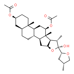 ChemSpider 2D Image | (3beta,5alpha,12beta,22S,23R,25R)-22-Hydroxy-23,26-epoxyfurostan-3,12-diyl diacetate | C31H48O7