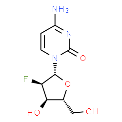 ChemSpider 2D Image | 2'-Deoxy-2'-fluorocytidine | C9H12FN3O4
