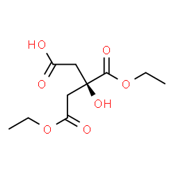 ChemSpider 2D Image | (3R)-5-Ethoxy-3-(ethoxycarbonyl)-3-hydroxy-5-oxopentanoic acid | C10H16O7