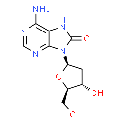 ChemSpider 2D Image | 2'-Deoxy-8-oxoadenosine | C10H13N5O4