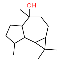 ChemSpider 2D Image | 1,1,4,7-Tetramethyldecahydro-1H-cyclopropa[e]azulen-4-ol | C15H26O