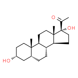 ChemSpider 2D Image | (3alpha,5beta)-3,17-Dihydroxypregnan-20-one | C21H34O3