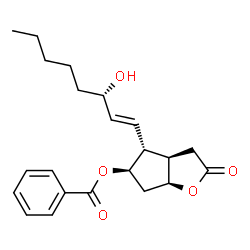 ChemSpider 2D Image | (3aR,4R,5R,6aS)-4-[(1E,3S)-3-Hydroxy-1-octen-1-yl]-2-oxohexahydro-2H-cyclopenta[b]furan-5-yl benzoate | C22H28O5