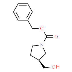 ChemSpider 2D Image | Benzyl (3S)-3-(hydroxymethyl)-1-pyrrolidinecarboxylate | C13H17NO3