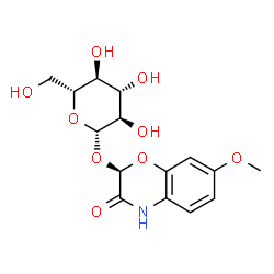 ChemSpider 2D Image | (2R)-7-Methoxy-3-oxo-3,4-dihydro-2H-1,4-benzoxazin-2-yl beta-D-glucopyranoside | C15H19NO9